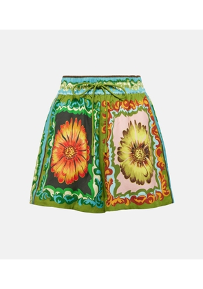 Alemais Disco Daisy printed twill shorts