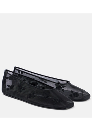 Magda Butrym Embroidered mesh ballet flats