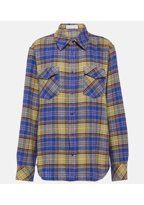 God's True Cashmere Tartan cashmere shirt