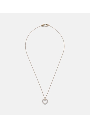 Sophie Bille Brahe Pearl Heart 14kt gold pendant necklace with pearls