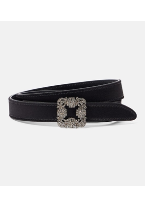 Manolo Blahnik Hangisi embellished satin belt