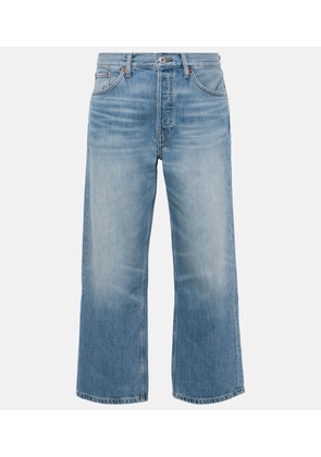 Re/Done Loose mid-rise cropped straight jeans