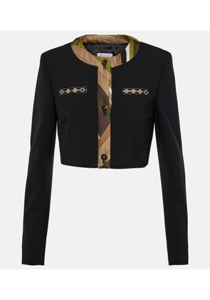 Pucci Vivara cropped wool-blend jacket