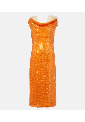 Xu Zhi Sequined draped gown