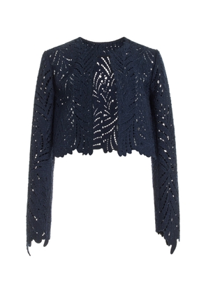 Oscar de la Renta Cutout Wool-Tweed Jacket - Moda Operandi