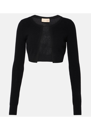 Aya Muse Cropped cotton-blend cardigan