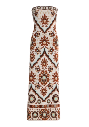 Cara Cara Rome Strapless Jacquard Midi Dress - Moda Operandi