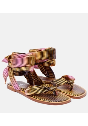 Christian Louboutin Nilo Du Desert striped crepe satin sandals