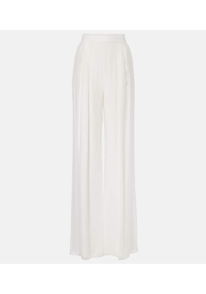 Max Mara Bridal Lampo silk chiffon wide-leg pants