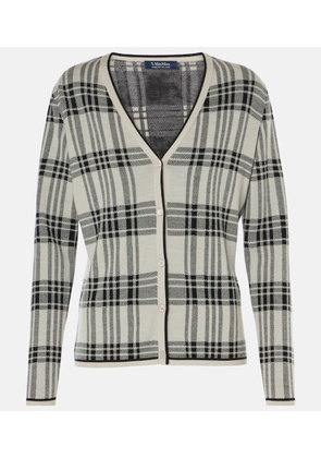 'S Max Mara Giara plaid wool cardigan