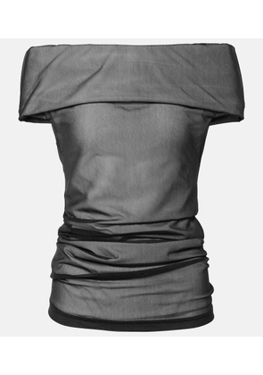 Proenza Schouler Allegra ruched off-shoulder top