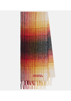 Isabel Marant Firny checked wool-blend scarf