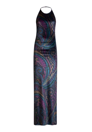 Etro Velvet Halter Maxi Dress - Moda Operandi
