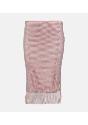 Sportmax Fishnet embellished midi skirt
