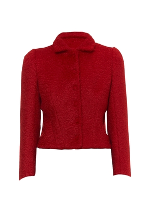 DES_PHEMMES Boxy Woolcloth Fitted Jacket - Moda Operandi