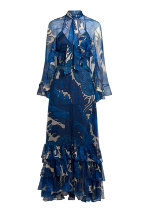 Etro Ruffled Silk Chiffon Maxi Dress - Moda Operandi