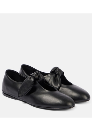 CO Bow-detail leather flats