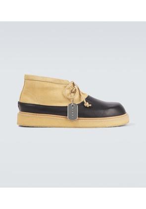 Marni Leather and suede desert boots