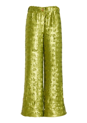 Harbison Apollo Sequined Wide-Leg Pants - Moda Operandi