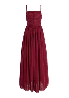 Moré Noir Claire Cotton-Silk Voile Dress - Moda Operandi