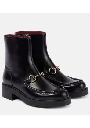 Gucci Horsebit leather ankle boots