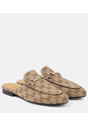 Gucci Princetown GG canvas mules
