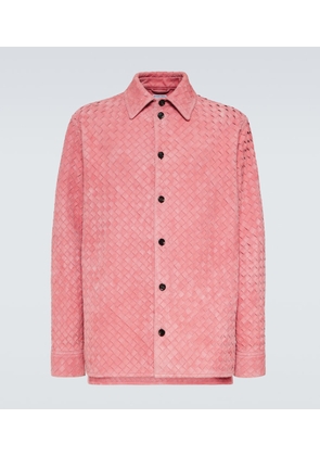 Bottega Veneta Intrecciato suede shirt