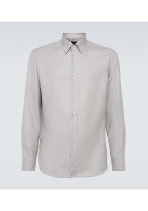 Brioni Silk, cashmere, and linen shirt