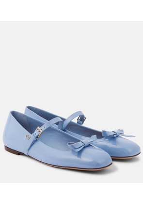 Valentino Garavani Romance Bow patent leather Mary Jane flats