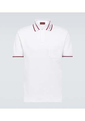 Gucci Web cotton pique polo shirt