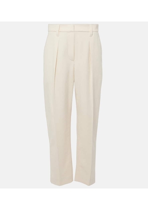 Brunello Cucinelli Gabardine high-rise straight pants