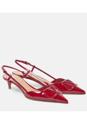Valentino Garavani VLogo Signature patent leather slingback pumps