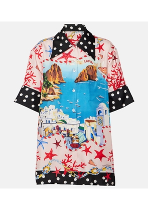 Dolce&Gabbana Capri printed silk satin shirt