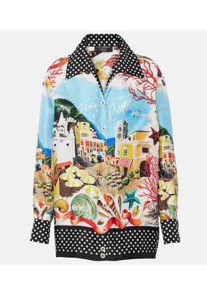 Dolce&Gabbana Capri printed silk satin shirt