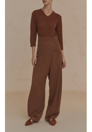 Cortana Hana Alpaca-Blend V-Neck Top - Moda Operandi