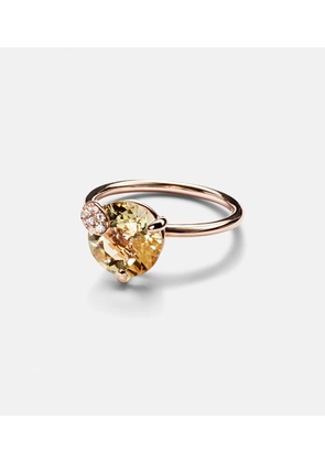 Bucherer Fine Jewellery Peekaboo 18kt rose gold ring with beryl and diamonds