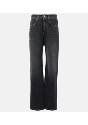 Brunello Cucinelli Mid-rise wide-leg jeans