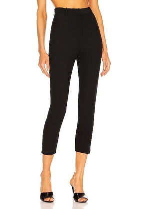 McQueen High Waisted Cigarette Pant in Black - Black. Size 46 (also in ).