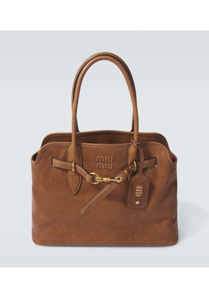 Miu Miu Aventure leather tote bag