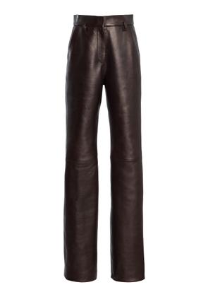 Brandon Maxwell The Kaia Leather Straight-Leg Pants - Moda Operandi