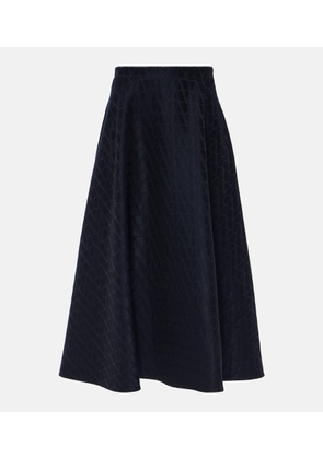 Valentino Toile Iconographe Crepe Couture midi skirt