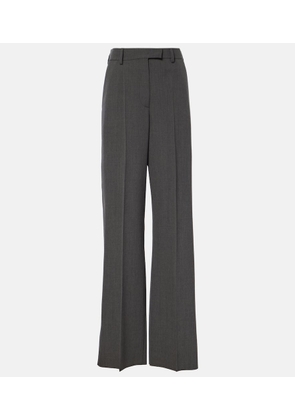 Valentino High-rise wool straight pants