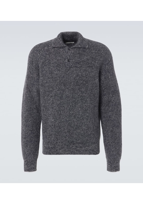 The Row Jora mohair and silk polo sweater