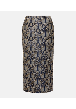 Valentino Mossi brocade midi skirt