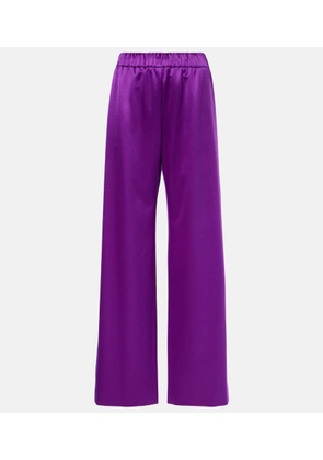 Valentino Silk satin wide-leg pants