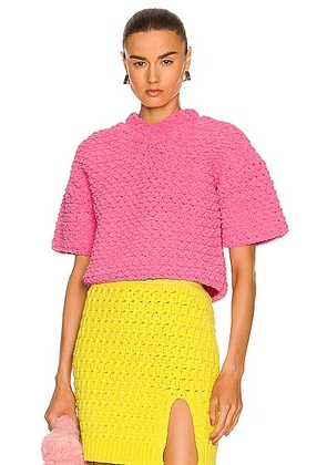 Bottega Veneta Heavy Weight Chenille Sweater in Bubblegum - Pink. Size L (also in ).