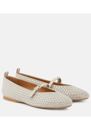 JW Anderson Embellished suede ballet flats