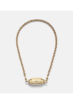 Marie Lichtenberg Jumbo 18kt gold pendant necklace with diamonds