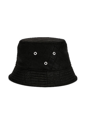 Bottega Veneta Intreccio Jacquard Nylon Bucket Hat in Black - Black. Size M (also in S).