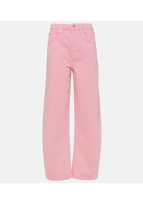 Frame High-rise barrel-leg jeans